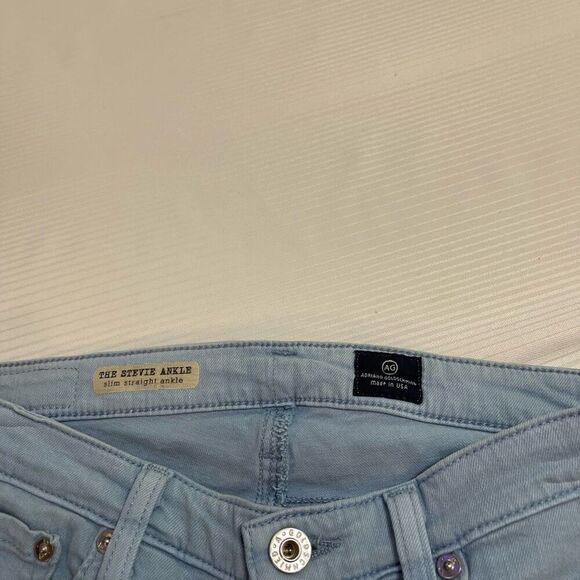 NWT Adriano Goldschmied The Stevie Ankle Slim Straight Blue Denim Jeans Size 26 - Picture 6 of 9